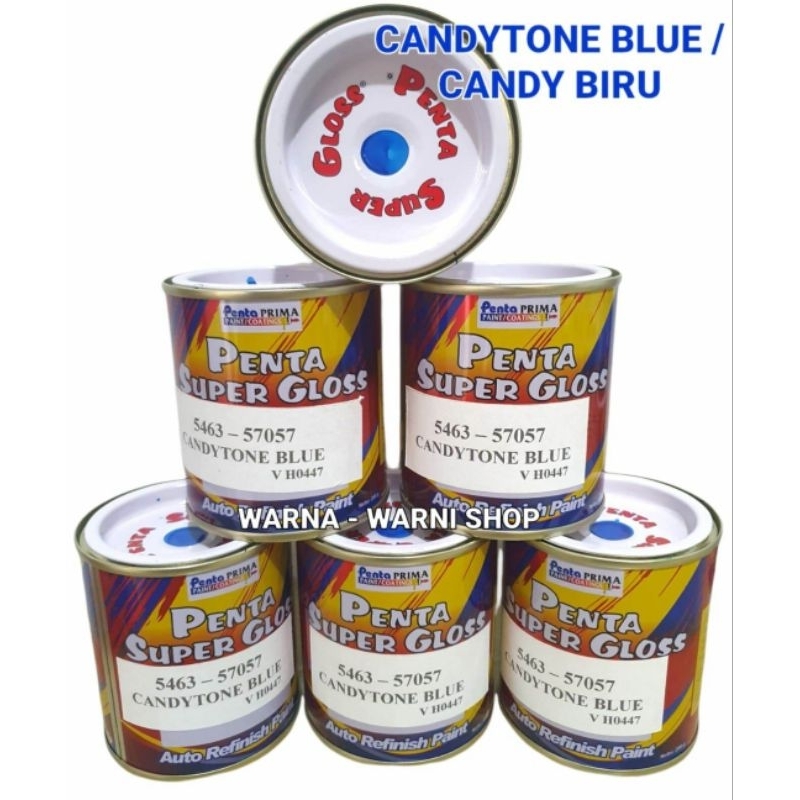 CAT PENTA SUPER GLOSS CANDYTONE BLUE 57057 ( BIRU ) / ISI 200 GRAM /CAT MOBIL / MOTOR / DUCO / PAINT
