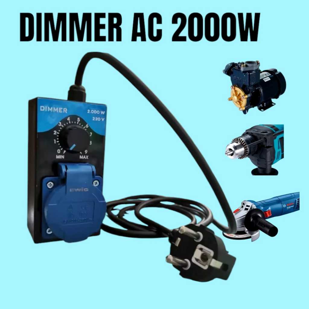 Dimmer Speed Control 2000W Pengatur Kecepatan Gerinda Dimmer Gerinda 2000 Watt AC 220V
