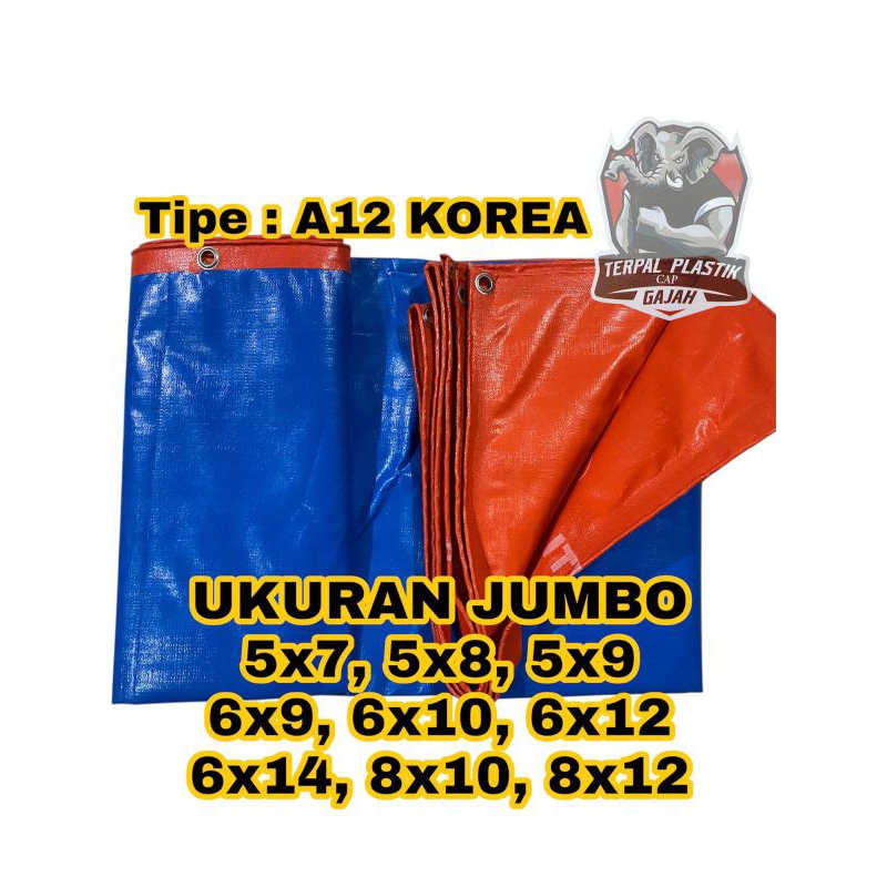 Terpal A12 Biru Oren Ukuran Jumbo