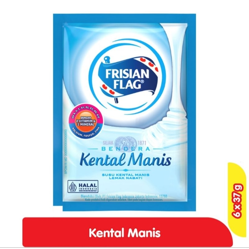 

FRISIAN FLAG Susu Kental Manis Putih 6 x 38 g