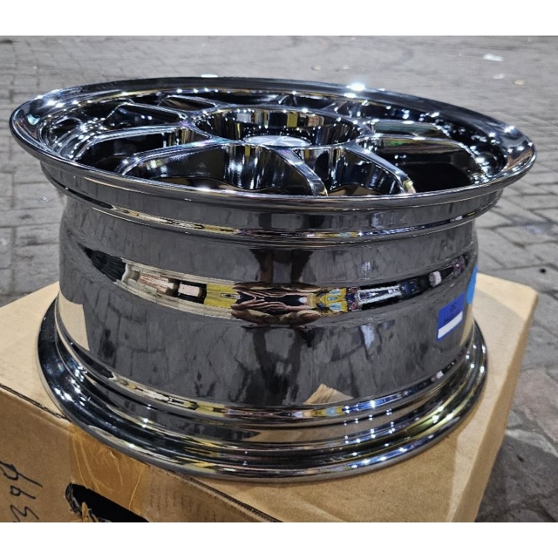 Velg r15 racing hart black chrome jazz brio agya mobilio swift calya dll bisa kredit free packing ka