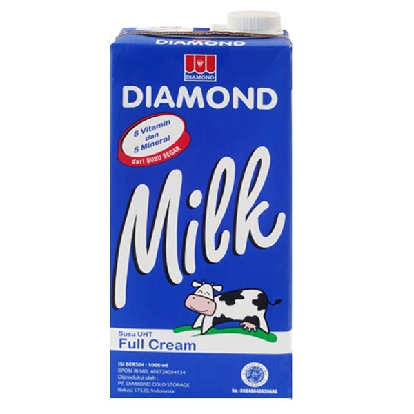

Diamond Susu UHT Full Cream TPK 1000ml