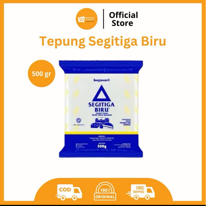 

Tepung Terigu Segitiga Biru Kemasan 500gr