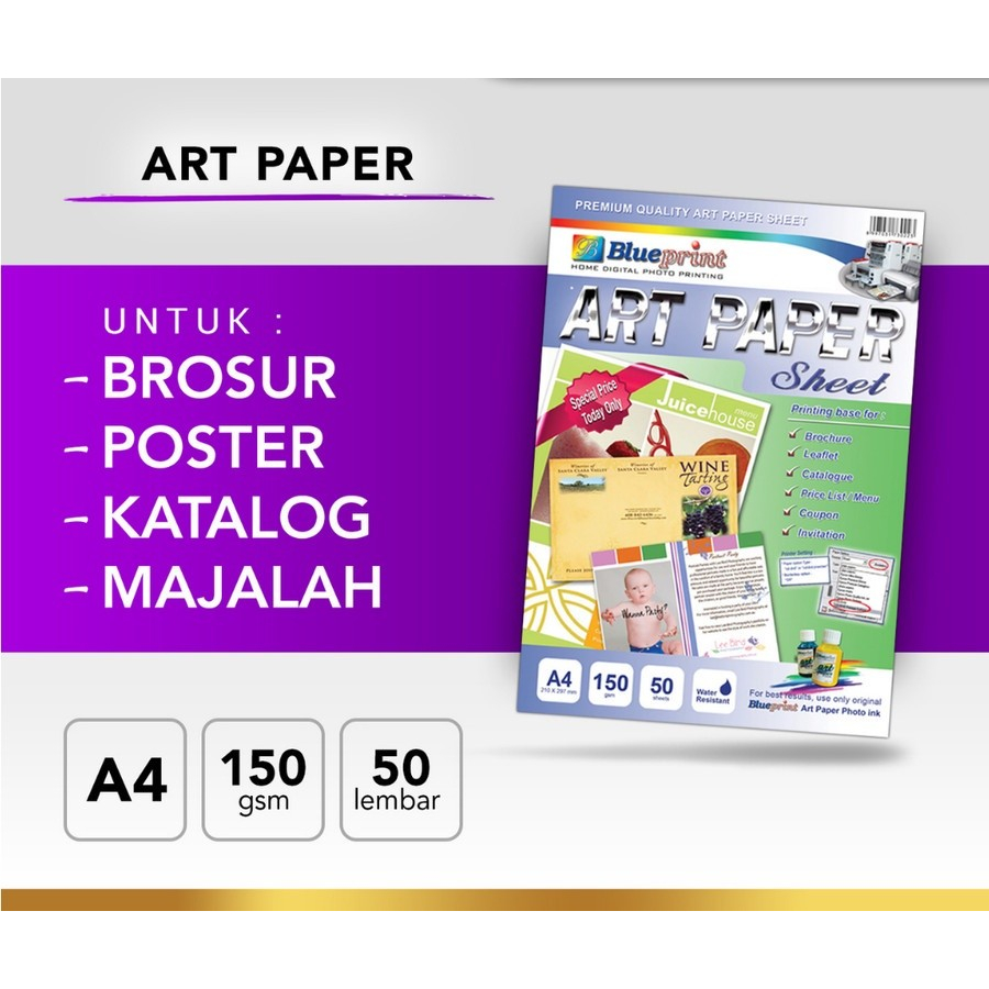 

AP-A4150 Kertas Art Paper A4 BLUEPRINT