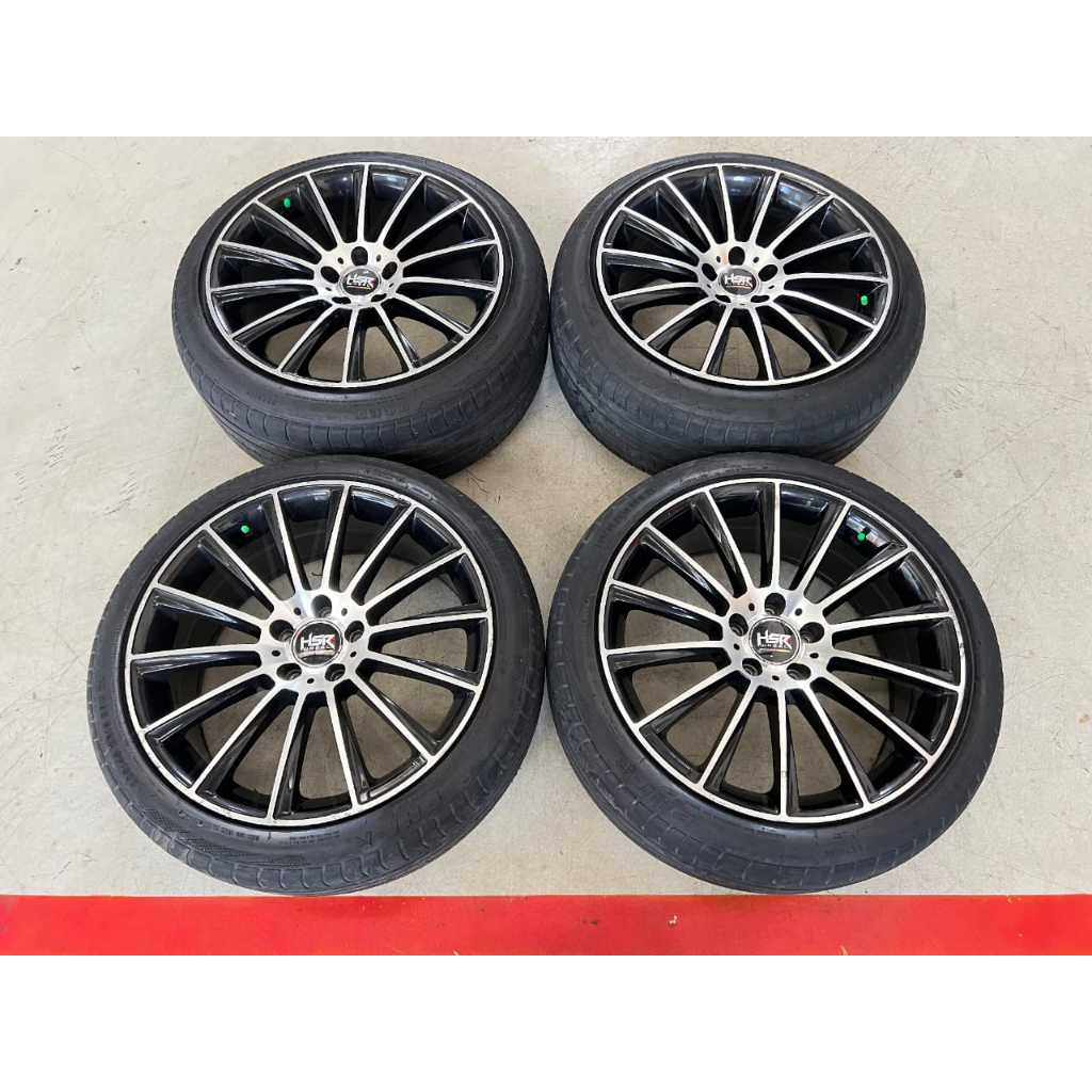 Velg Mobil Bekas R19 HSR Rostock Blade Pcd 5x112 Ban Bonus Ring 19 Buat Mercy Accord Civic Camry Tea