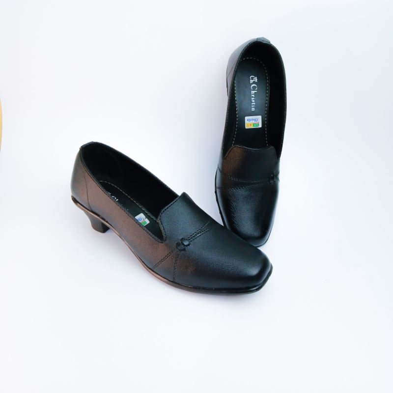 Sepatu Pantofel Wanita Hitam Hak 3cm - Sepatu Kerja Wanita