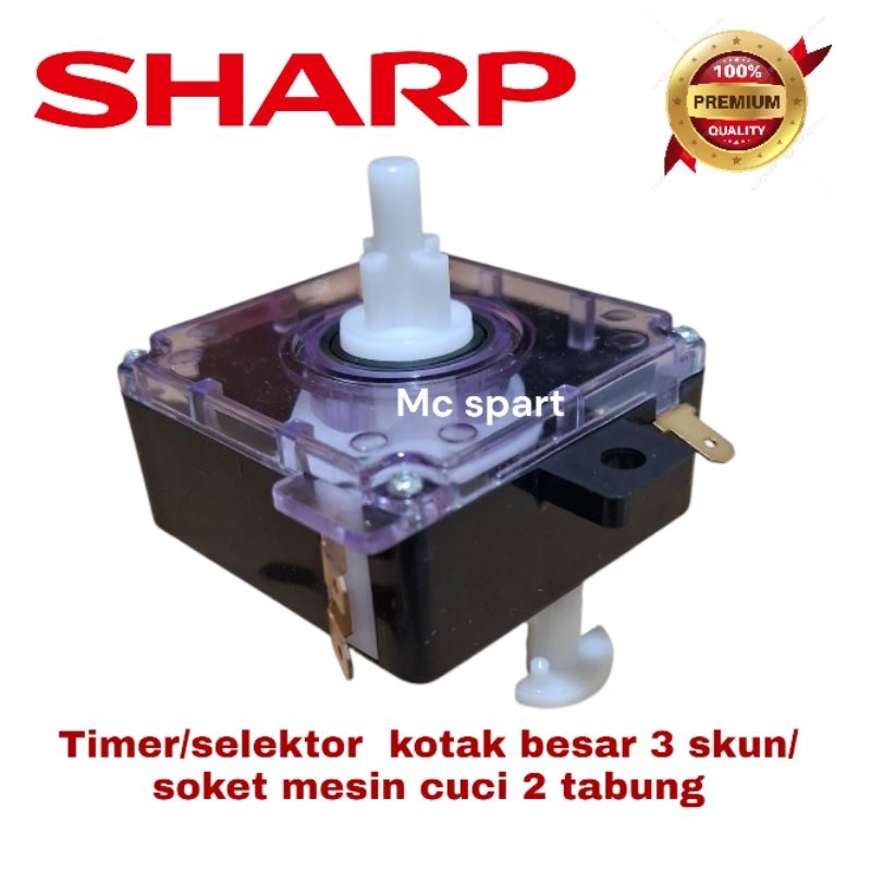 TIMER SWITCH /SELEKTOR PEMBUANGAN AIR MESIN CUCI SHARP 2 TABUNG SAKLAR 3 SKUN
