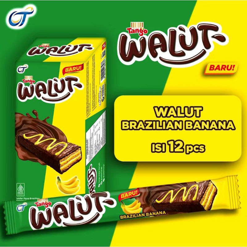 

Tango Walut 1 Pack isi 12pcs Tango Wafer Walut Cokelat