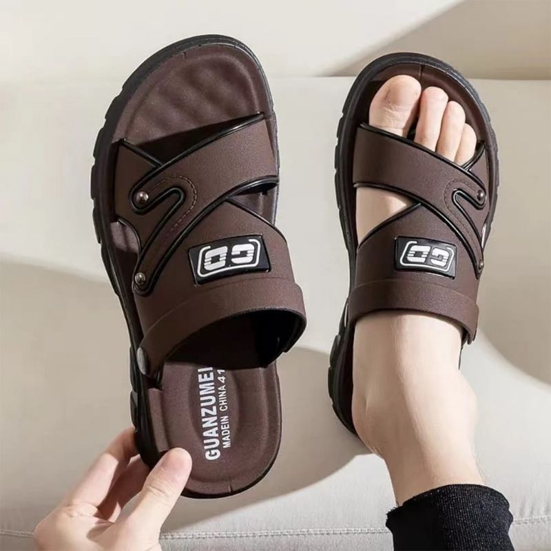 SANDAL FASHION PRIA SANDAL KULIT PRIA VIRAL