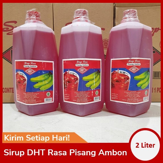 

Syrup DHT Pisang Ambon 2 liter Asli Makassar - Sirup Merah