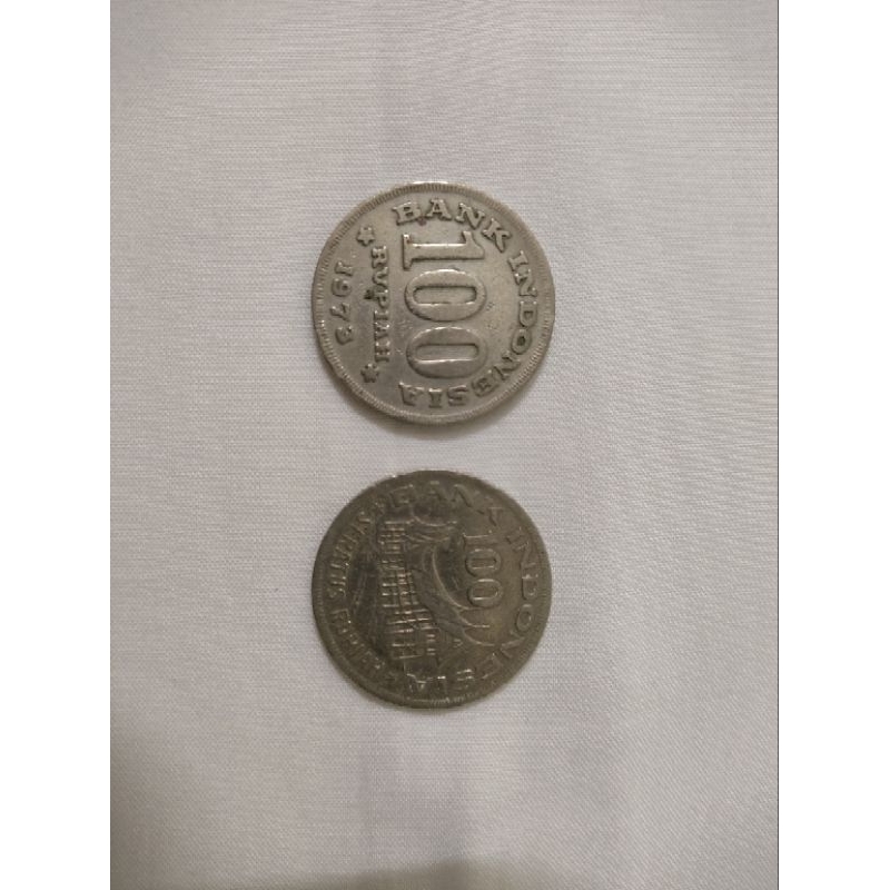 jual  sepuluh biji uang koin kuno Rp.100, Rp.50, Rp.25, 25 sen, 2 Riyadh arab, Rp. 500,Rp.100