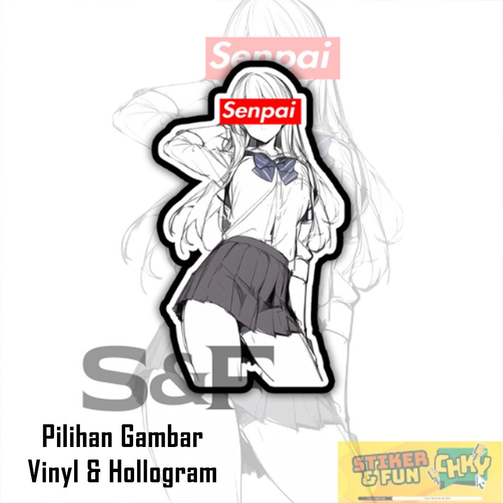 

Stiker Sticker Vinyl/Hollogram Laminasi JAPANESE SCHOOL GIRL SENPAI Vol 7