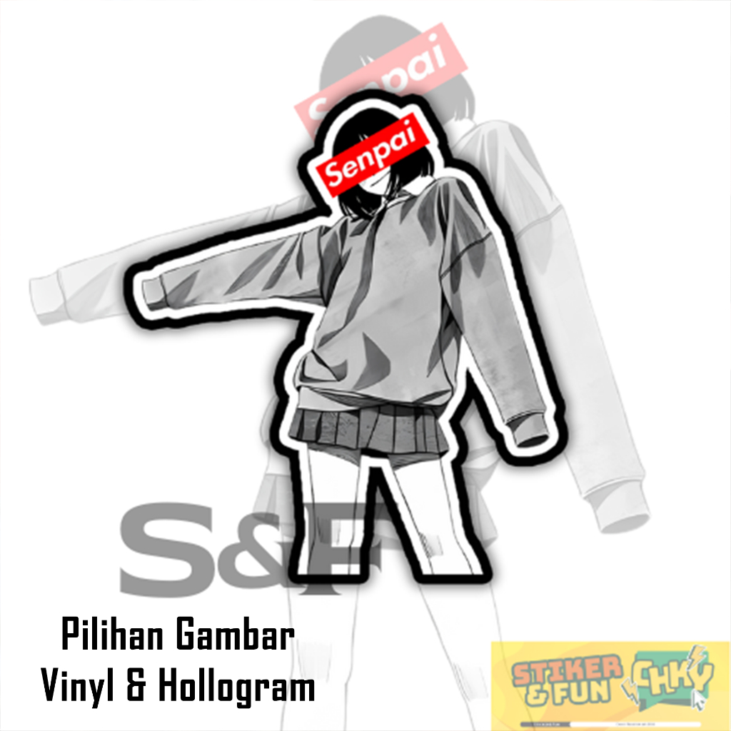 

Stiker Sticker Vinyl/Hollogram Laminasi JAPANESE SCHOOL GIRL SENPAI Vol 9