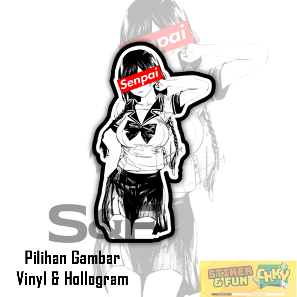 

Stiker Sticker Vinyl/Hollogram Laminasi JAPANESE SCHOOL GIRL SENPAI Vol 11