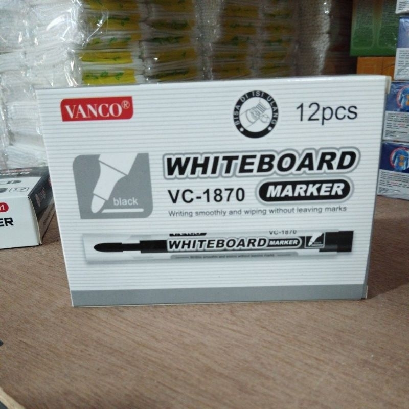 

Spidol Whitebord Vanco Per Box Isi 12 Pcs