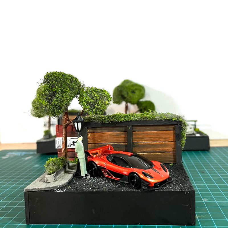 diorama hotwheels, mini diorama, mini scale, diorama 164