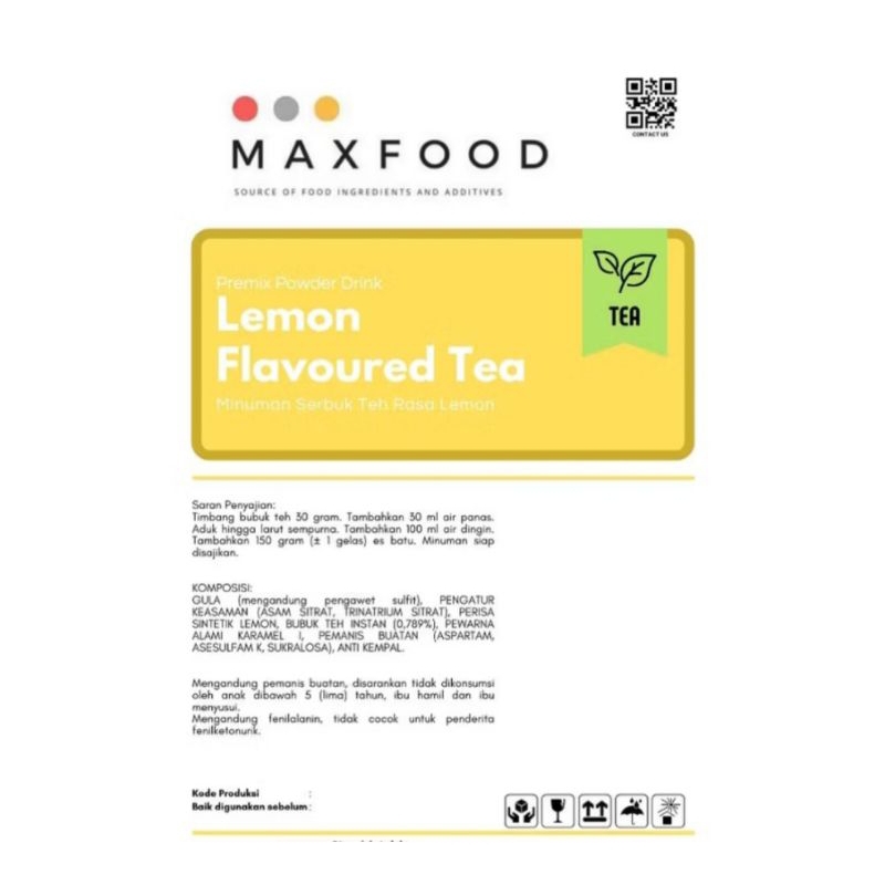 

Bubuk Lemon Tea || Lemon Tea Murni Flavour Essence Extract Powder 100 GRAM