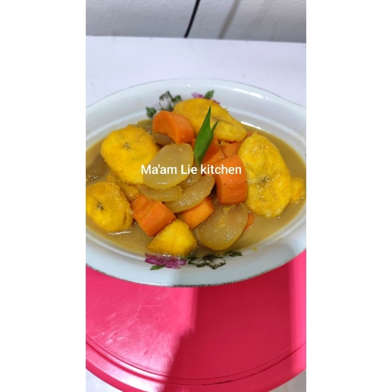 

Kolak campur pacar china / sakliumi dessert khas, kalimantan