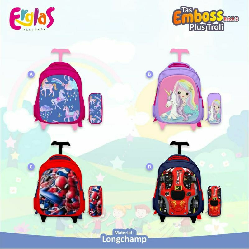 tas embos troli,tas sekolah anak,cewek dan cowok