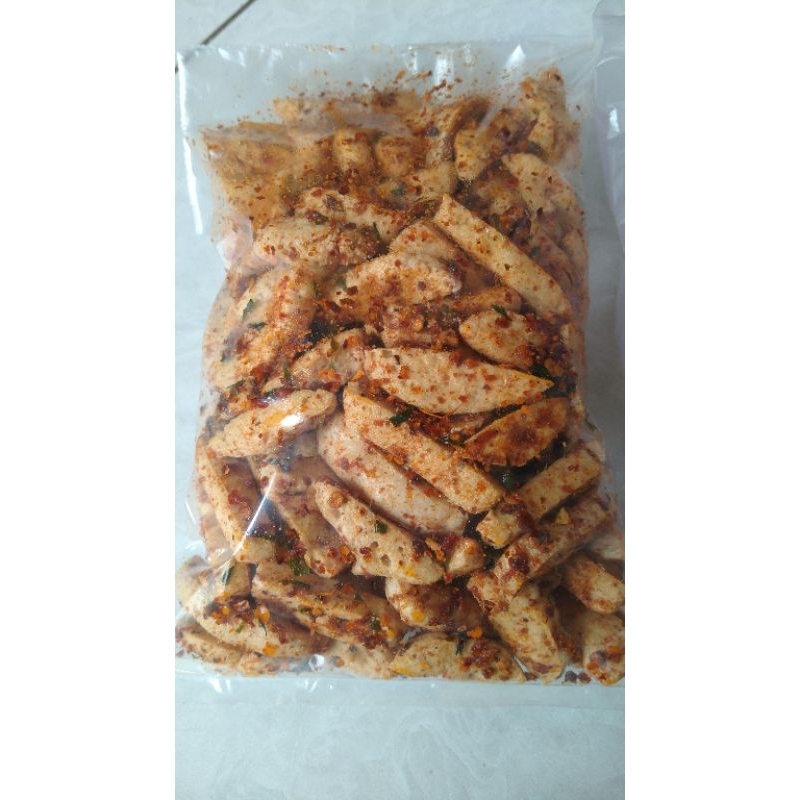 

Basreng Pedas Daun Jeruk| Pedas Kriukk Chilli Oil| 250G 500 G 1KG