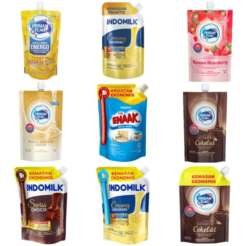 

(Misha) PALING LENGKAP Susu Kental Manis kemasan Pouch || FRISIAN FLAG || INDOMILK || ENAK