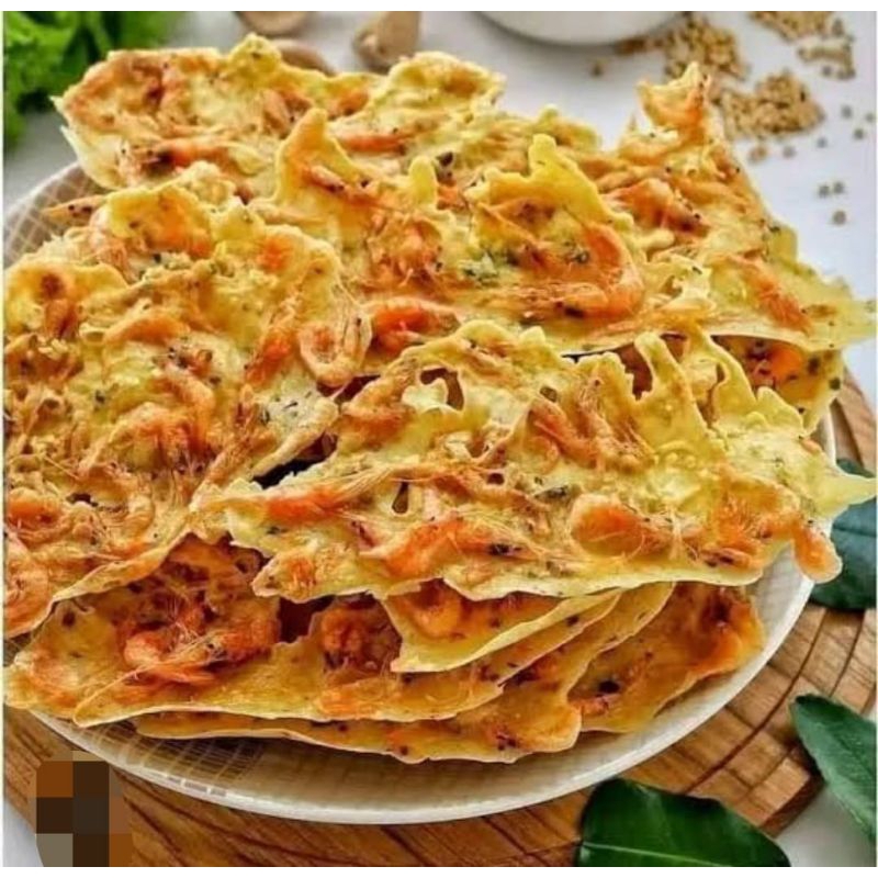

Peyek udang kriuk renyah gurih daun jeruk A
