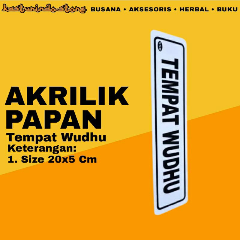 

Akrilik Bacaan Tempat Wudhu Informasi Islami Size 20x5 Cm