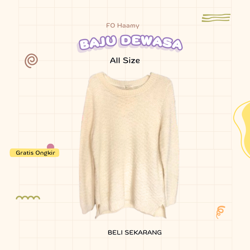 Baju Sweater Rajut Tebal Impor