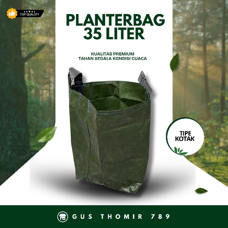 Planter bag 35 liter hijau tebal