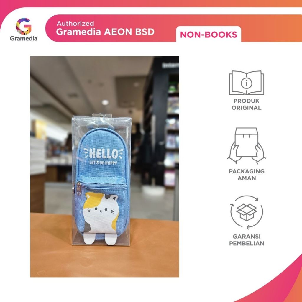 

GRAMEDIA BSD CITY - PENCASE HELLO LET'S BE HAPPY