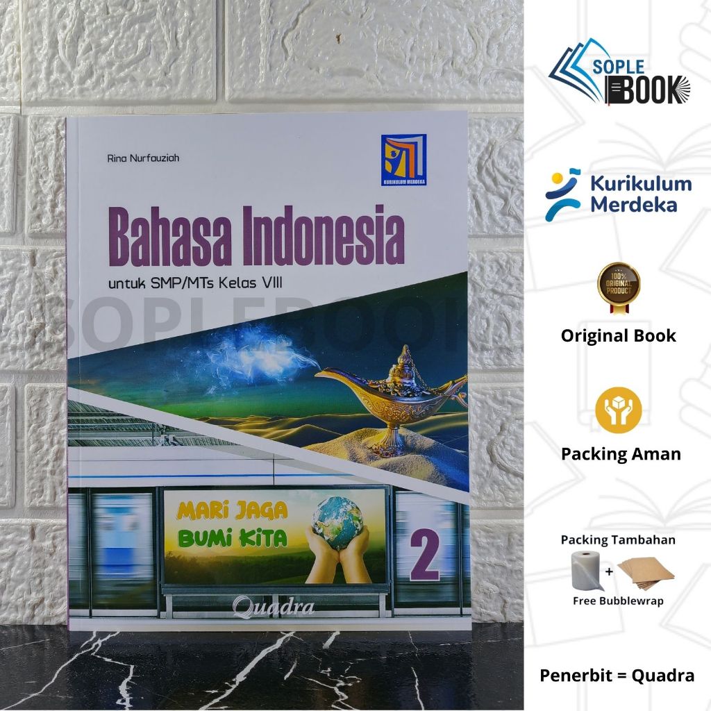 Buku Bahasa Indonesia Untuk SMP/MTs kelas 8 Quadra Kurikuum Merdeka