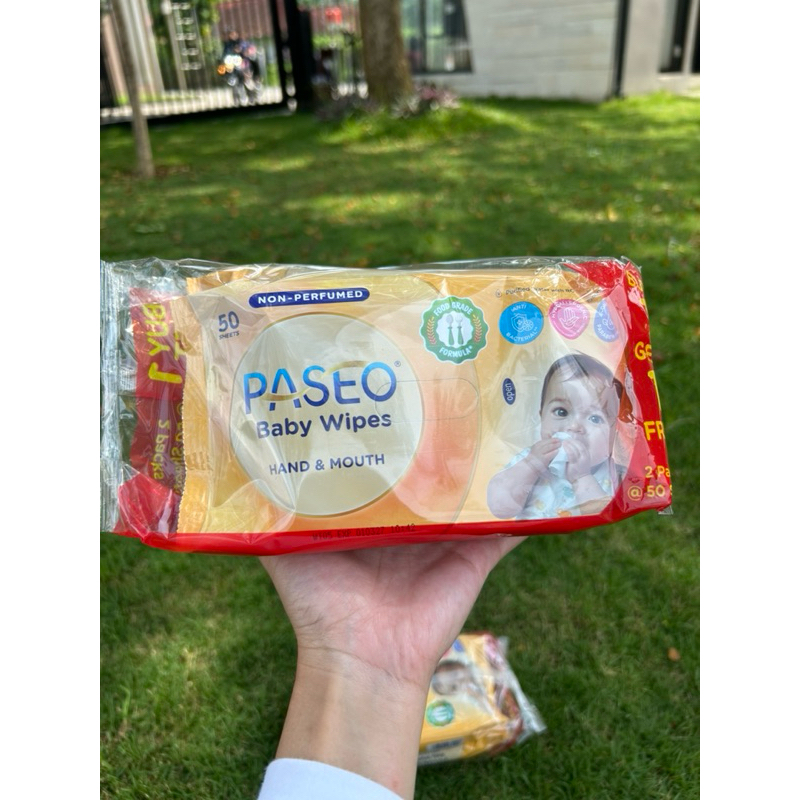 paseo baby wipes beli 1 gratis 1 NON PARFUM (100 lembar) tisu basah hand and mount murah