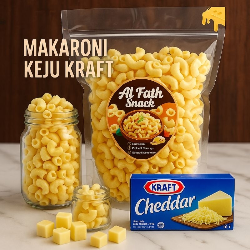 

Makaroni Keju Kraft Cheddar 250 gram ASLI - Snack Cheese Al Fath Makaroni Keju - Camilan Sehat