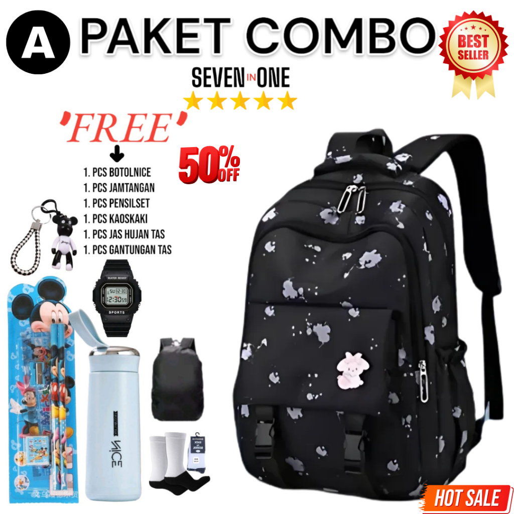 Tas Ransel Backpack Fashion Pastel Riby Korean Staylish Nilon Tas Sekolah Laptop Cute Kuliah Remaja