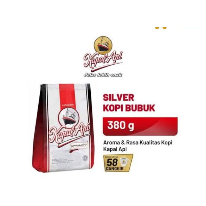 kopi kapal silver 380 gram/kopi kapal api 380 gram