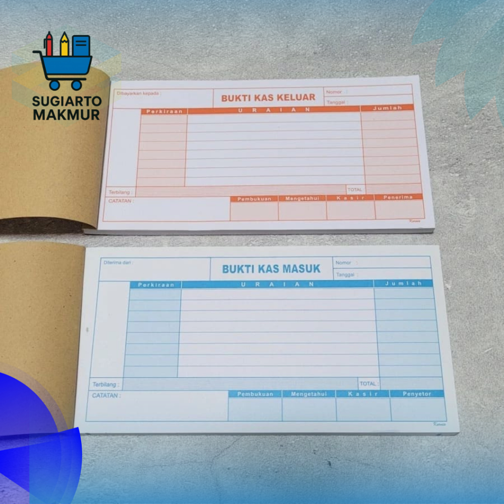 

Bukti Kas Keluar / Bukti Kas Masuk 1/3 Folio Rangkap 2 NCR 2 Ply Kurnia | BK01