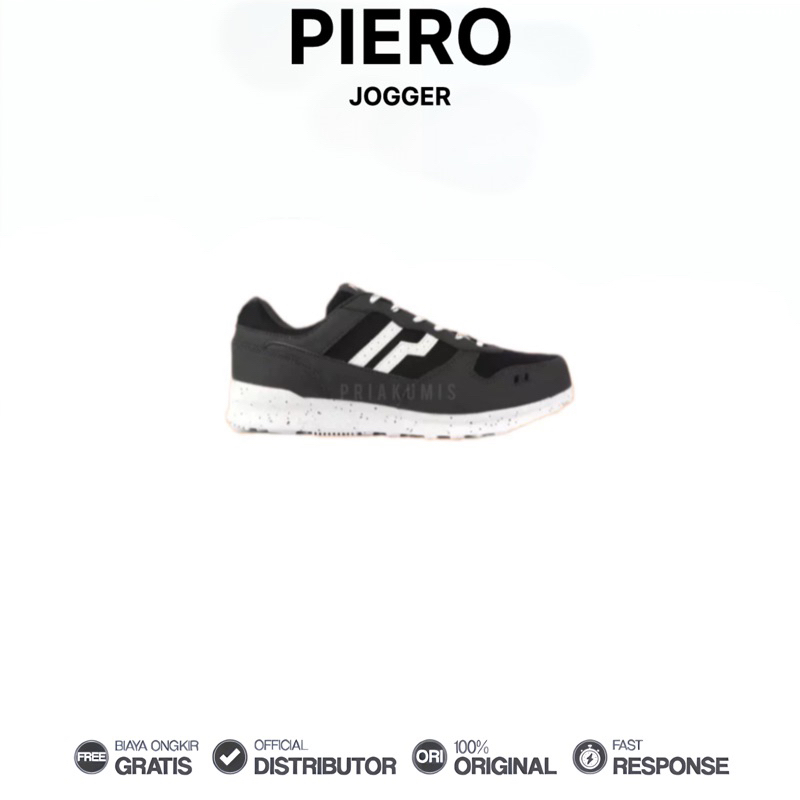 Piero - Sepatu Jogger Raven Sneakers Casual Unisex Wanita Pria Original 100%