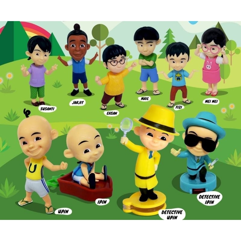 Mainan Anak Merchandise Hadiah KFC Chaki Meal Meals Kids Toy Toys Upin & Ipin Fast Food Susanti Jarj