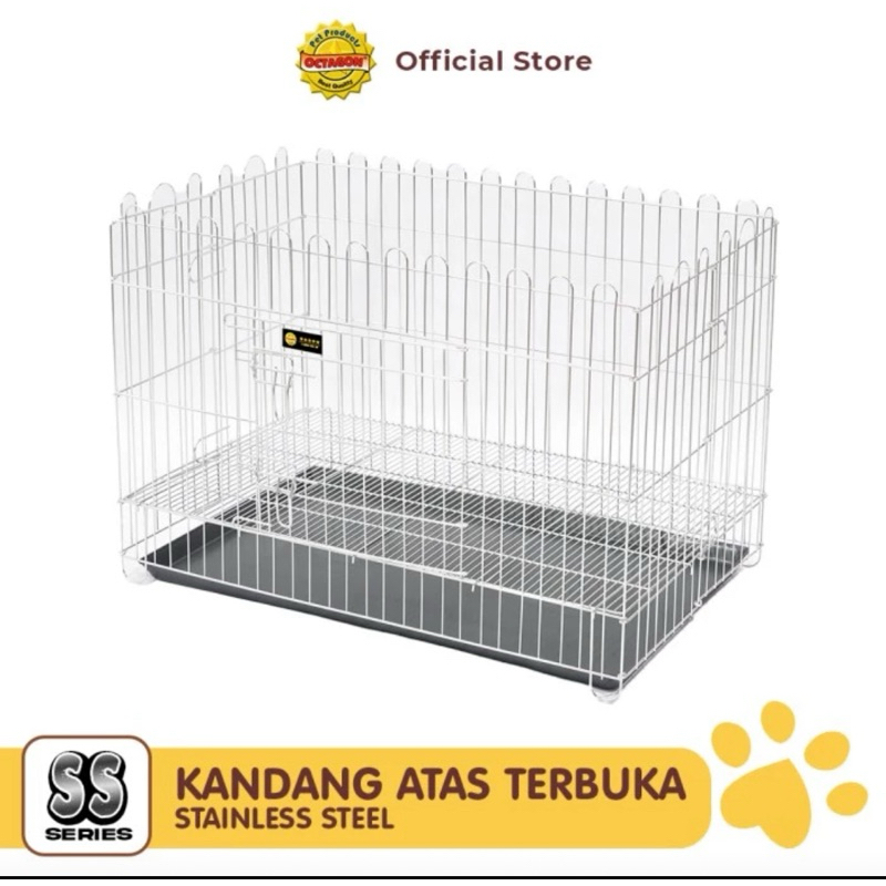 Kandang Octagon - Kandang Atas Terbuka Stainless Steel - Kandang Anti Karat dan Tahan Lama
