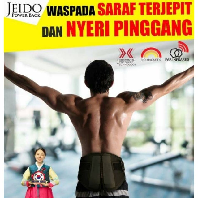 JEIDO POWER BACK Sabuk Terapi Pinggang (Asli 100%) - Size M