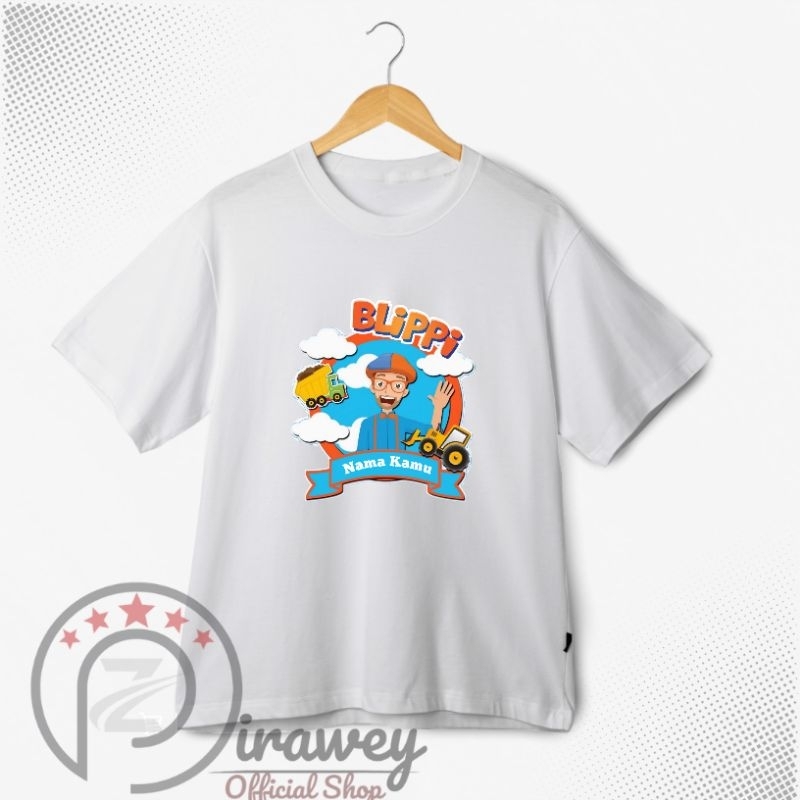 Kaos Anak Blippi l Baju Anak Usia 3-12 thn l Custome (free nama)