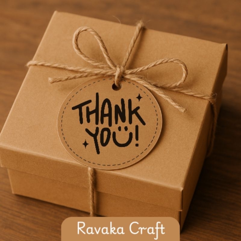 

Simple Thank You Hang Tag | Hang Tag ucapan Terimakasih | Isi 50 pcs | Hang Tag Craft Bulat