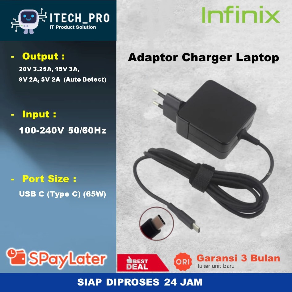 Adaptor Charger Laptop Infinix Inbook X1 Inbook X2 Inbook X1 Pro Ori