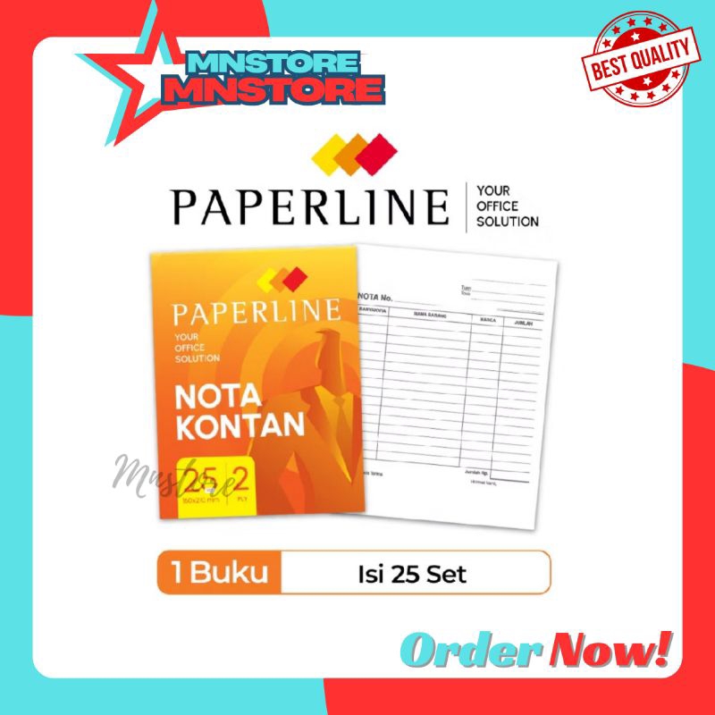 

PAPERLINE buku nota kontan 2ply - 1pc nota 2 rangkap uk 160 × 210 mm