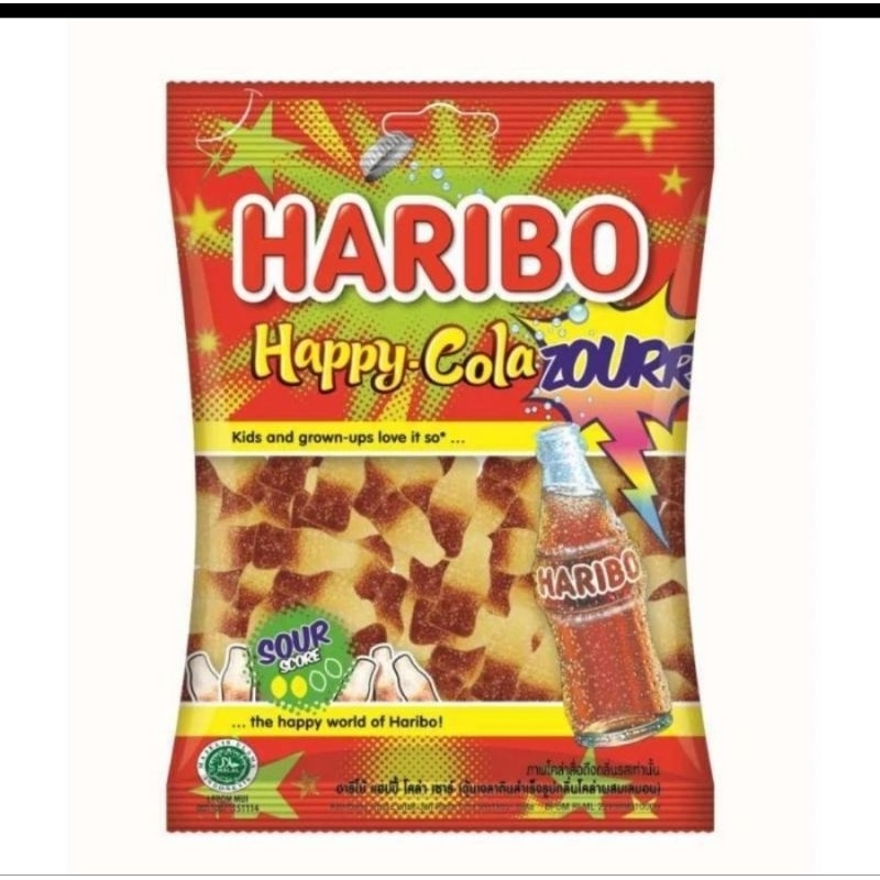 

Permen Jelly Haribo happy cola Zour