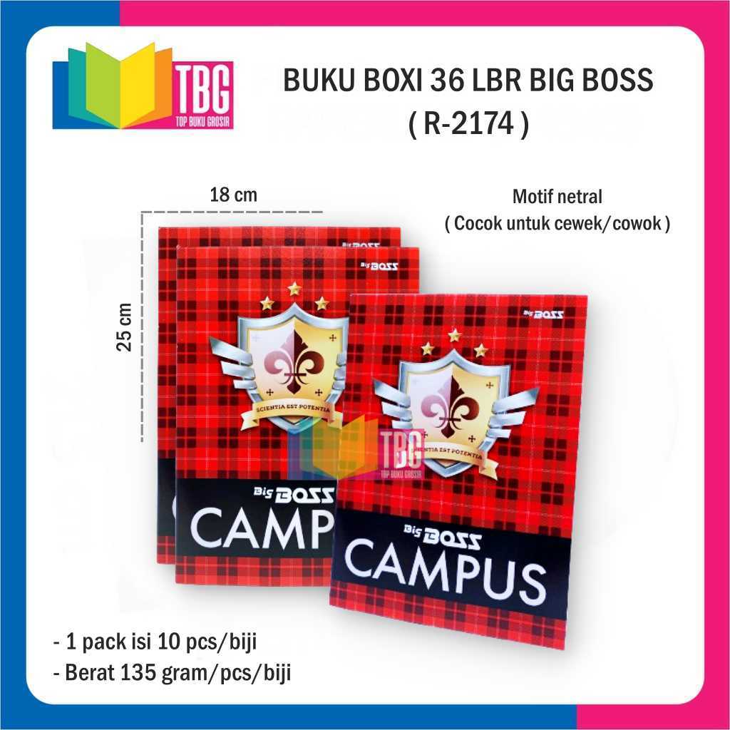 

1 PCS BUKU TULIS BOXI 36 LBR BIG BOSS / BUKU SEKOLAH / BUKU TULIS BESAR / BUKU CATATAN (R-2174)