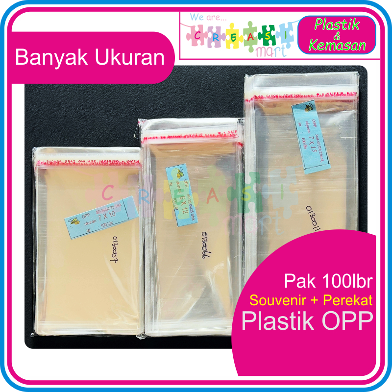 

Plastik OPP + Perekat Pak isi 100 lembar Tebal 0,3mm Cocok Undangan, Souvenir, Aksesoris,Packing