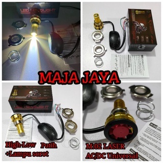 GOZIMA Universal LED H4 Lampu Bohlam 35W 3500LM untuk Motor M:02 H4 HS1 BA20D P15D H6 1COB LENS 6000