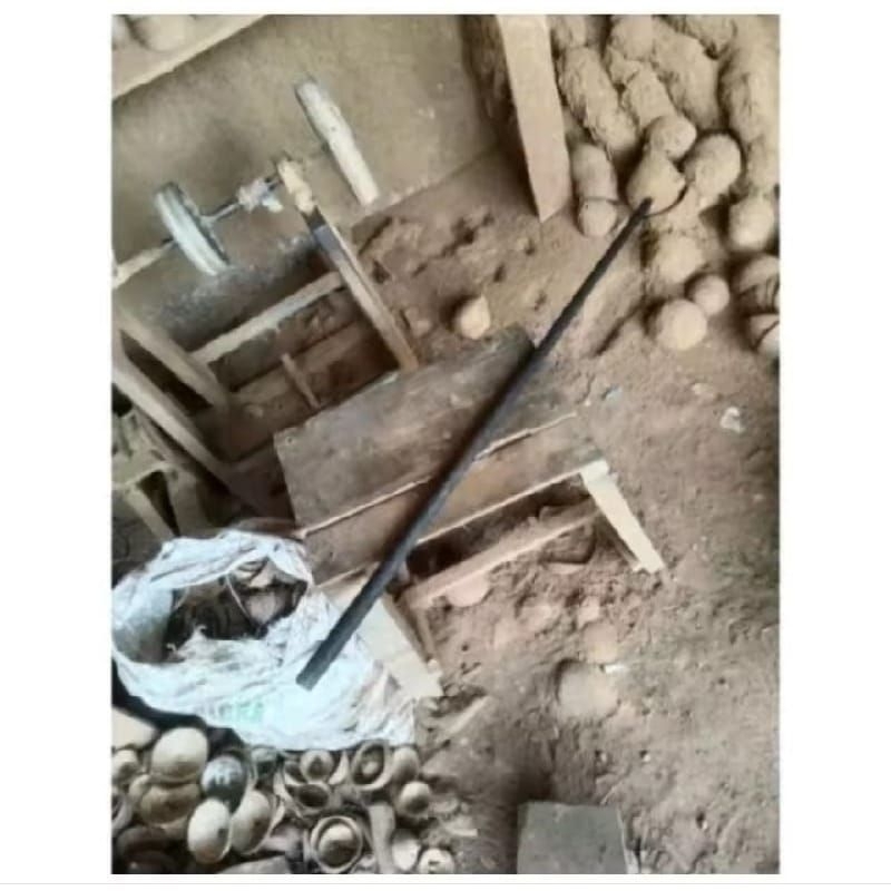 iteuk kayu aren hitam / tongkat kayu aren hitam tua / tongkat ruyung