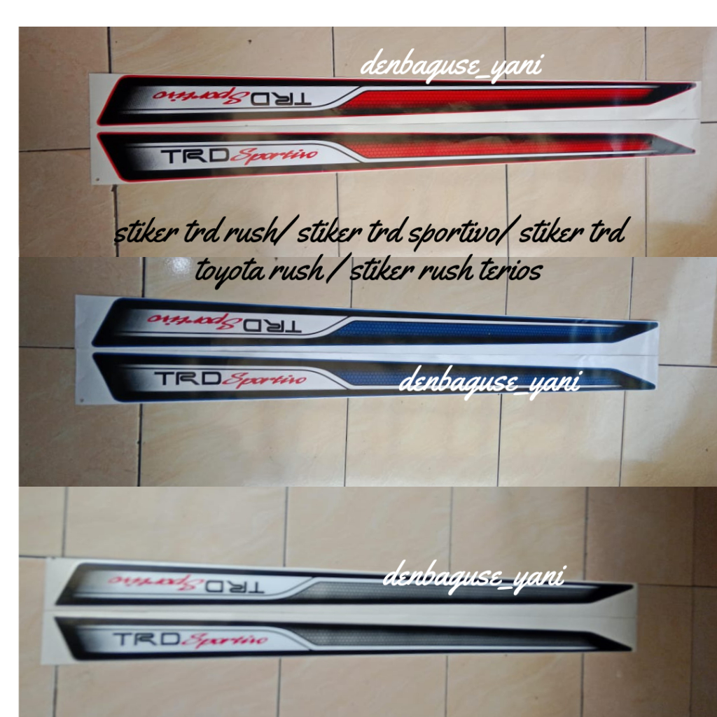 stiker trd rush/ stiker trd sportivo/ stiker trd toyota rush / stiker rush terios